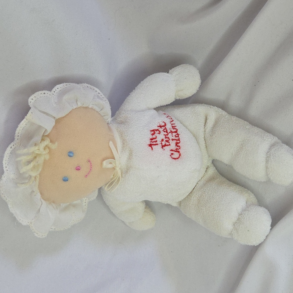 My First Christmas Doll Eden rag doll vintage 1990 terrycloth stuffed doll